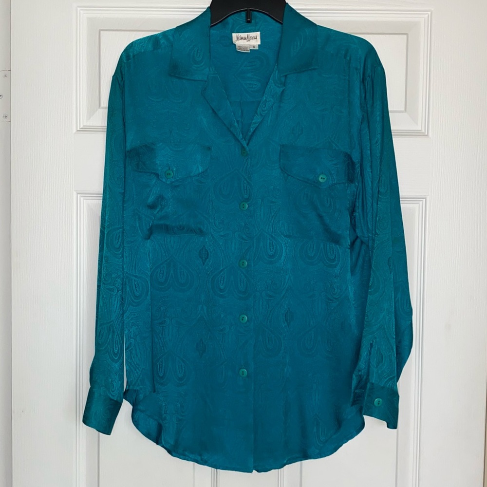 NEIMAN MARCUS silk blouse small vintage